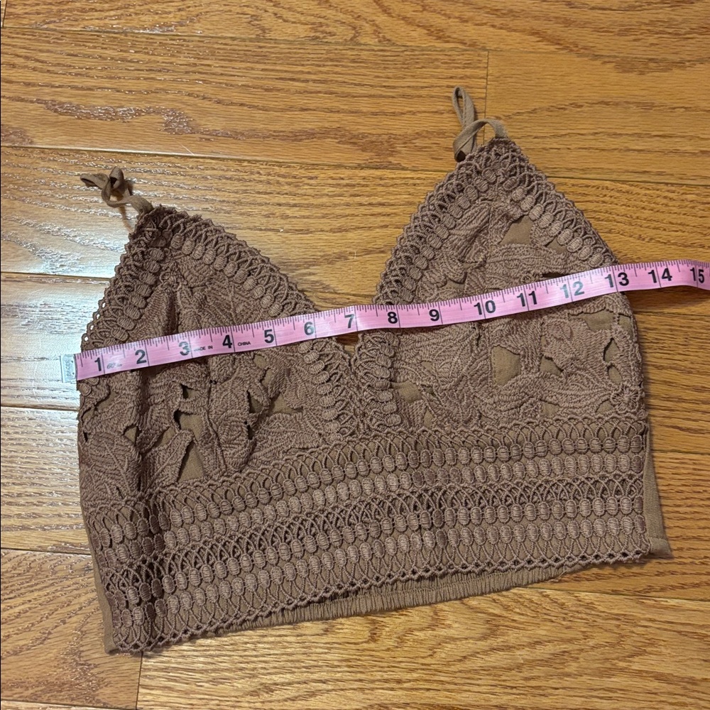Love Tree Mauve Crochet Lace Bralette Crop Top - Picture 12 of 14